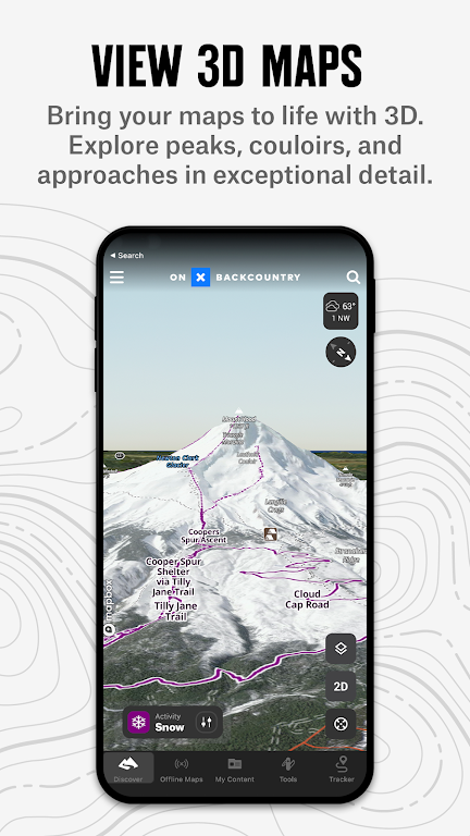 onX Backcountry Snow/Trail GPS Screenshot 1