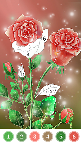 Rose Coloring Book Color Games Screenshot 3