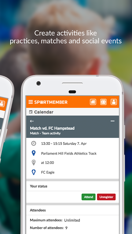 SportMember - Mobile team app Screenshot 2