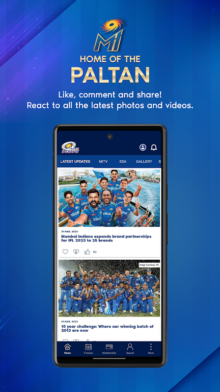 Mumbai Indians Official App Screenshot 1