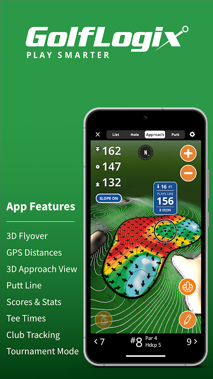 GolfLogix GPS + Đường Putt Screenshot 1
