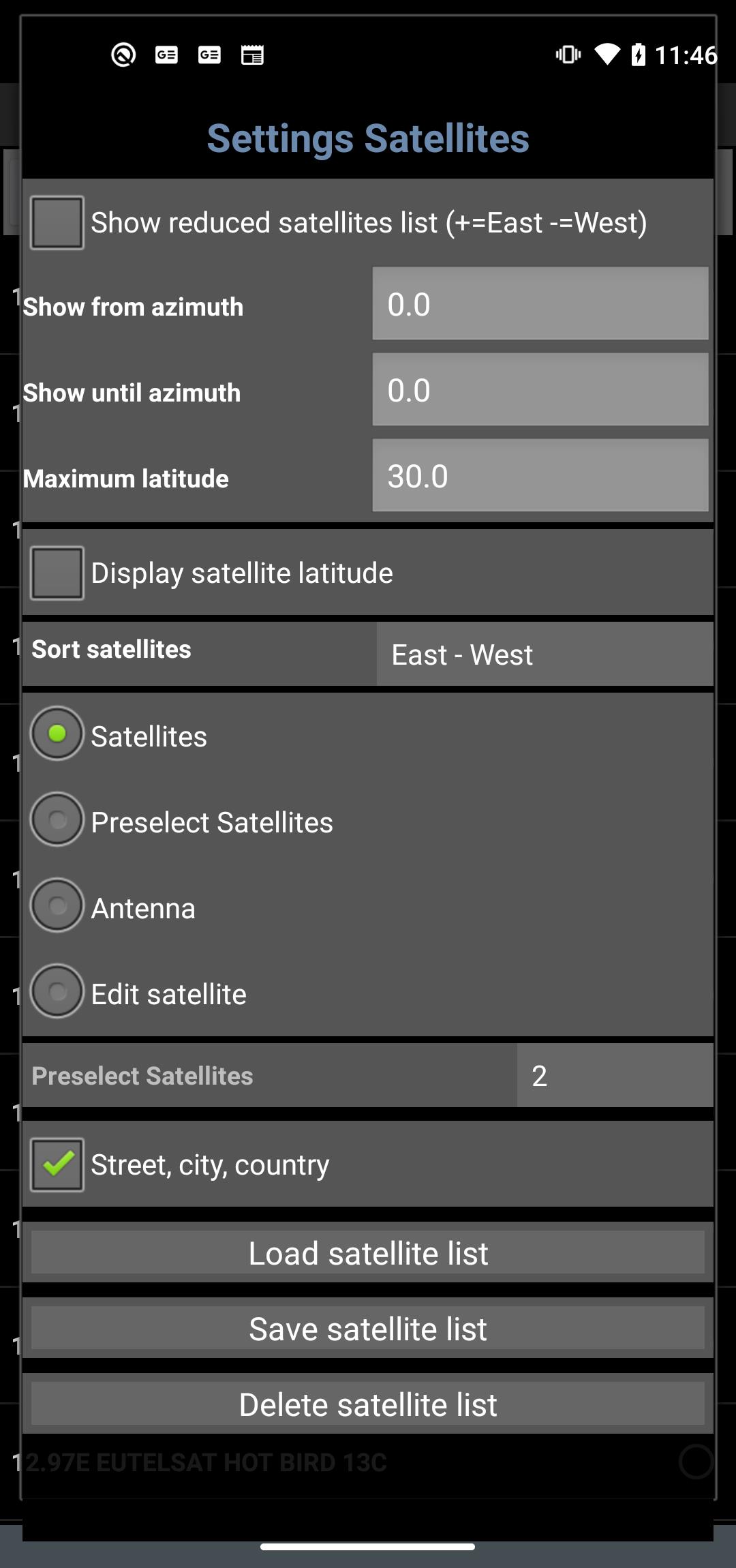 Satellite Locator Screenshot 5