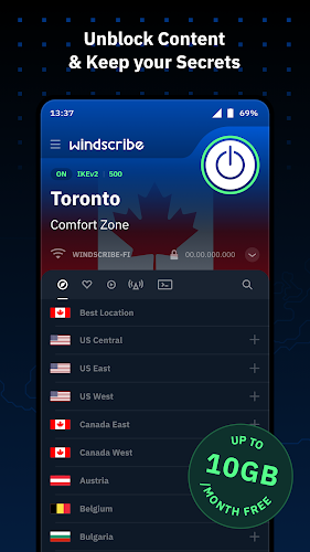 Windscribe VPN Screenshot 1