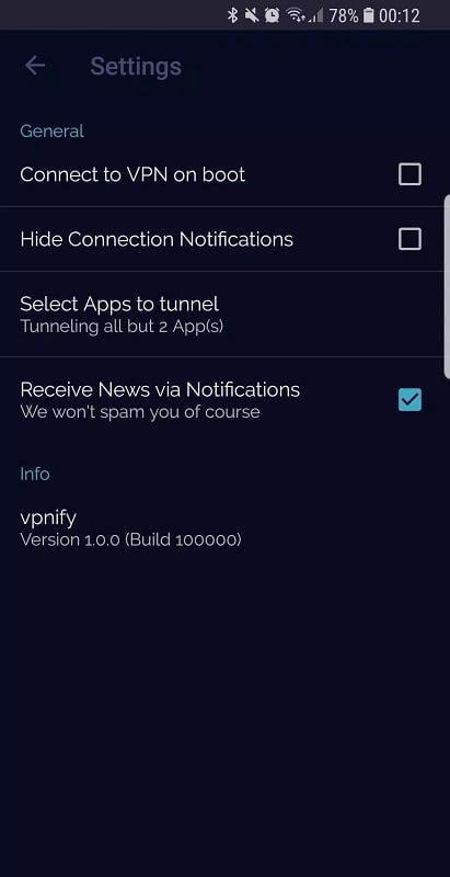vpnify Screenshot 3