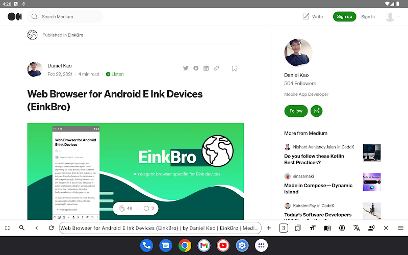 EinkBro - Fast & Light Browser Screenshot 7