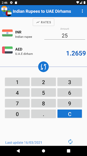 Indian Rupee to UAE Dirham Screenshot 1