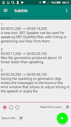 SRT Speaker subtitles to audio Screenshot 2