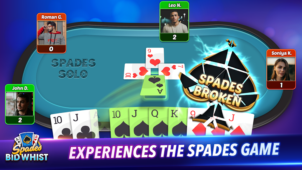 Spades: Bid Whist Classic Game Screenshot 3