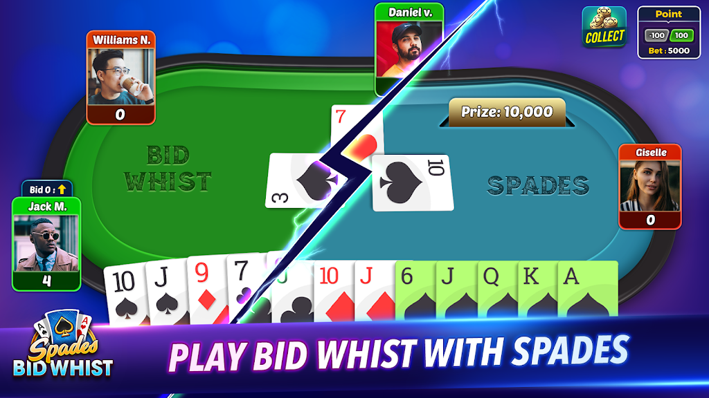 Spades: Bid Whist Classic Game Screenshot 2