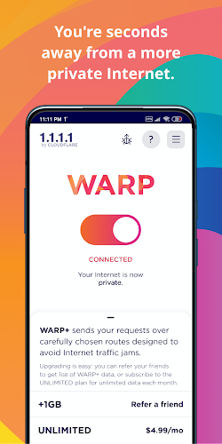 1.1.1.1 + WARP: Safer Internet Screenshot 2