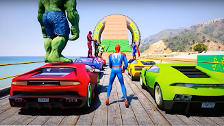 Superhero Tricky Car Stunts Screenshot 5