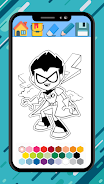 Teen Titans coloring cartoon Screenshot 1