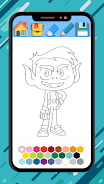 Teen Titans coloring cartoon Screenshot 7