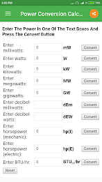 Power Conversion Calculator Screenshot 1