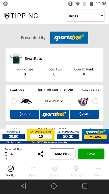 NRL Tipping Screenshot 3