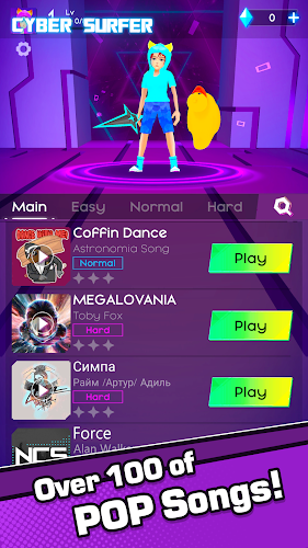 Cyber Surfer: EDM & Ván trượt Screenshot 1