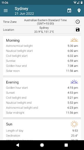 Sun Position, Sunrise & Sunset Screenshot 3