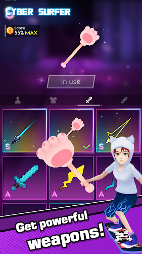 Cyber Surfer: EDM & Ván trượt Screenshot 5