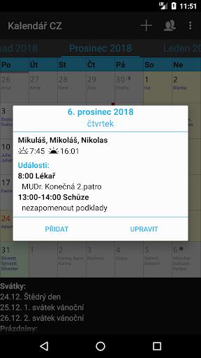 Kalendář CZ Screenshot 8