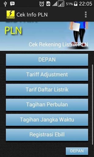 Info dan Cek Tagihan Listrik Screenshot 1