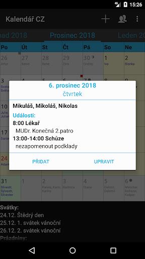 Kalendář CZ Screenshot 12