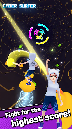 Cyber Surfer: EDM & Ván trượt Screenshot 4