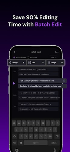 Zeemo - Tự động tạo phụ đề Screenshot 6