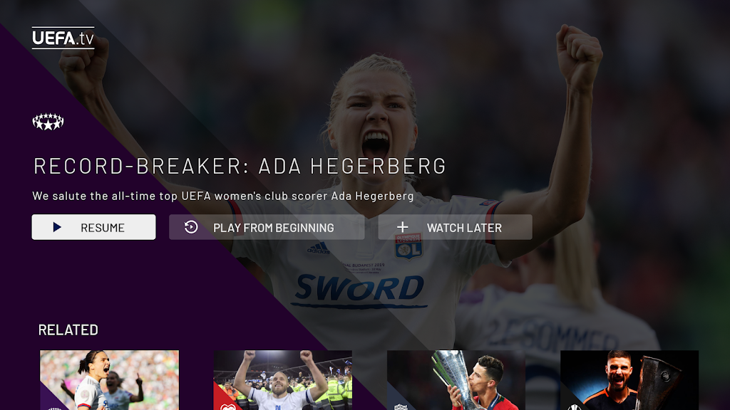 UEFA.tv Screenshot 2