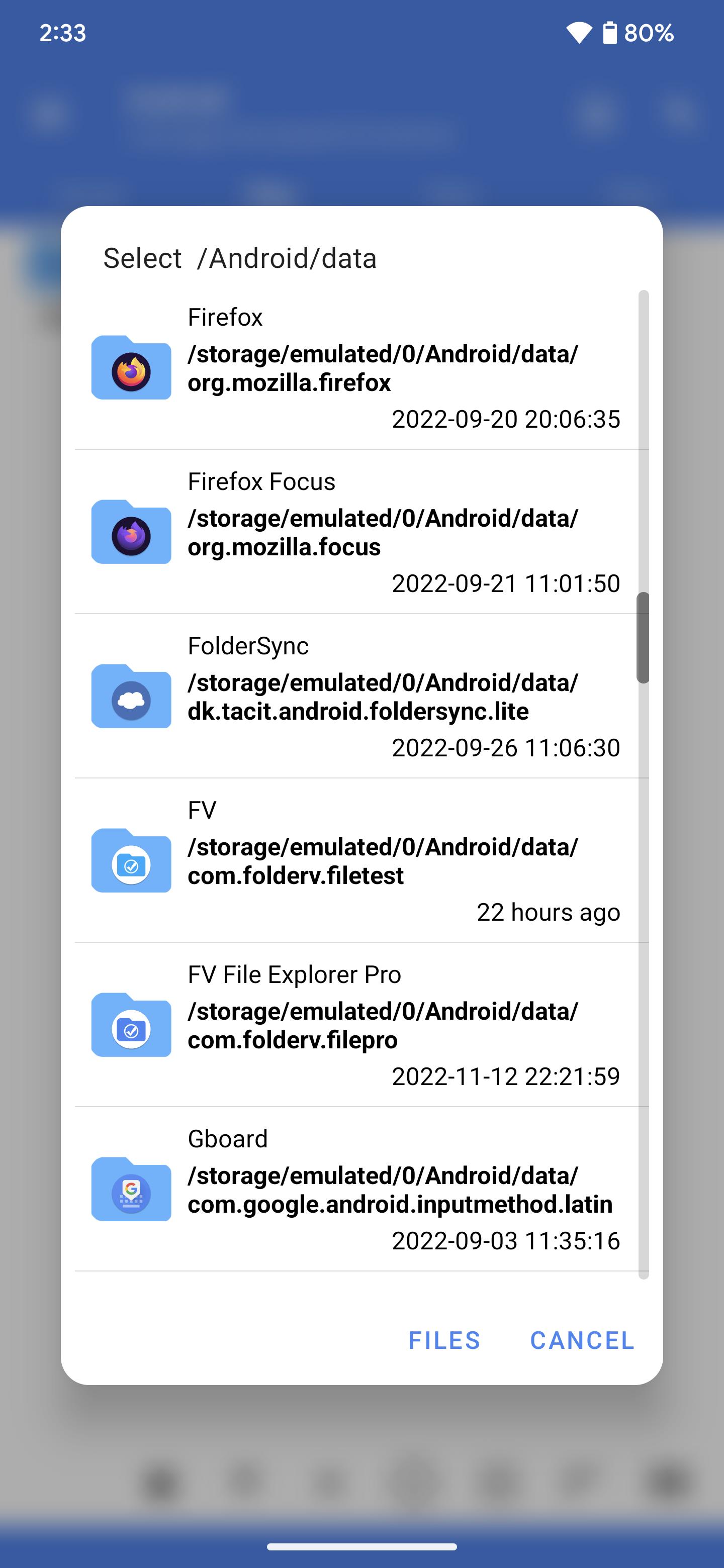 FV File Manager Screenshot 2