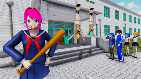 Anime Girl High School Life 3D Screenshot 4