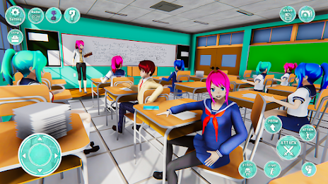 Anime Girl High School Life 3D Screenshot 2