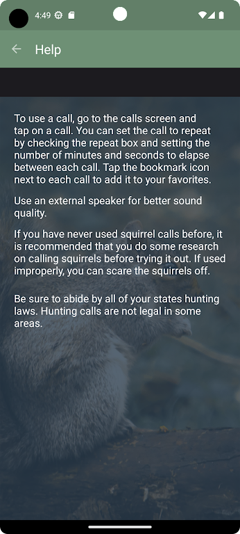 Squirrel Calls Screenshot 2