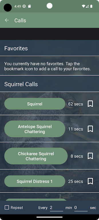 Squirrel Calls Screenshot 1