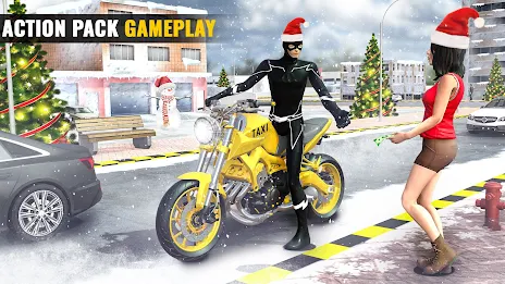 Superhero Bike Taxi: Bike Game Screenshot 3