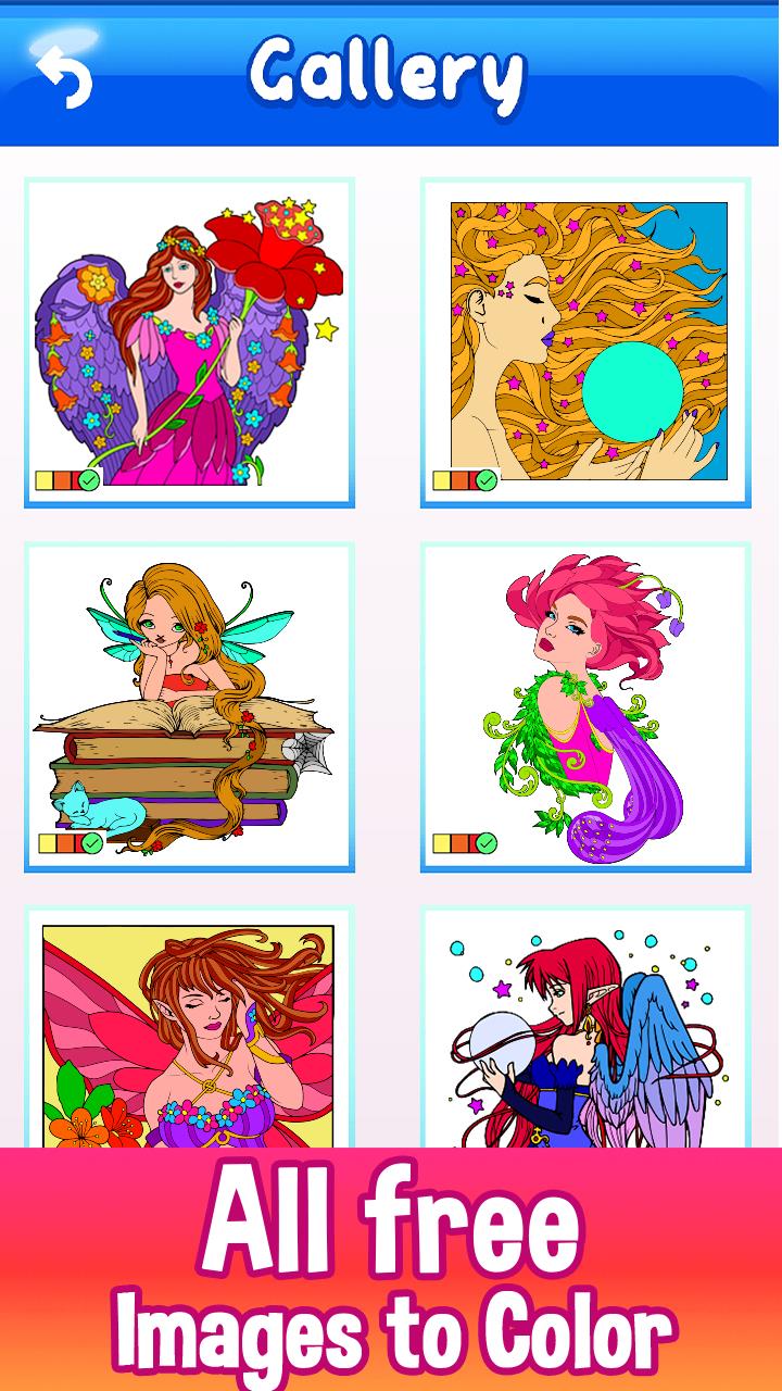 Fairy Color by Number Book Screenshot 1