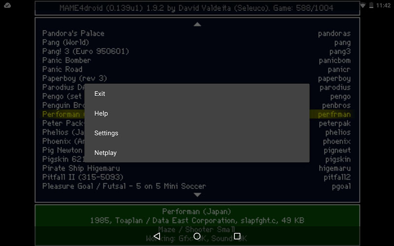 MAME4droid  (0.139u1) Screenshot 4