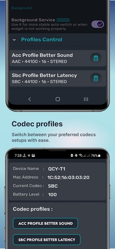 Bluetooth Codec Changer Screenshot 2