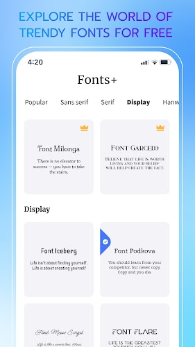 Bàn Phím Phông Chữ - Fonts+ Screenshot 2