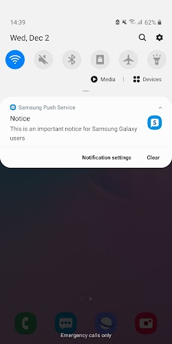 Samsung Push Service Screenshot 1