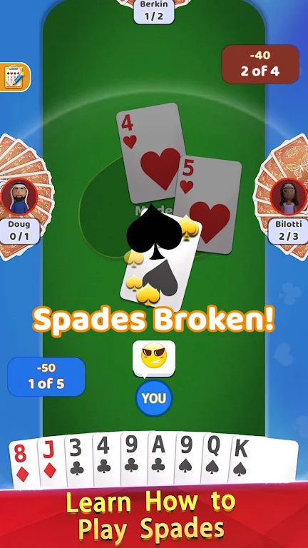 Spades Offline - Card Game Screenshot 1