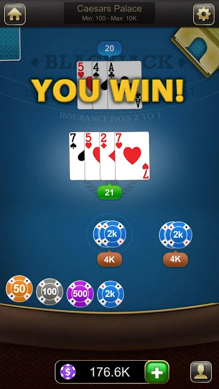 Blackjack 21 Screenshot 2