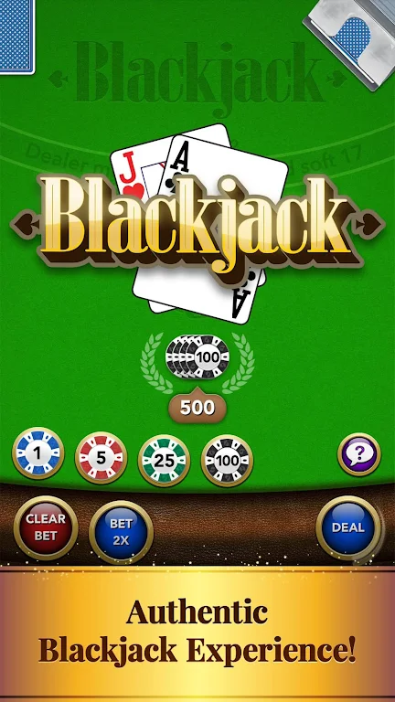 Blackjack Card Game Screenshot 1