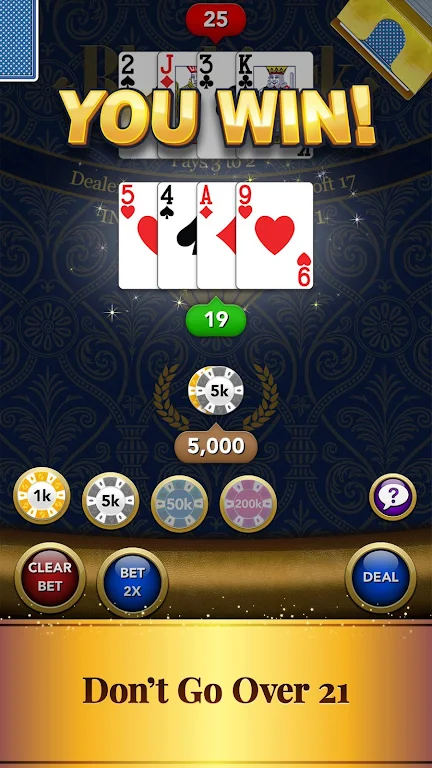 Blackjack Card Game Screenshot 2