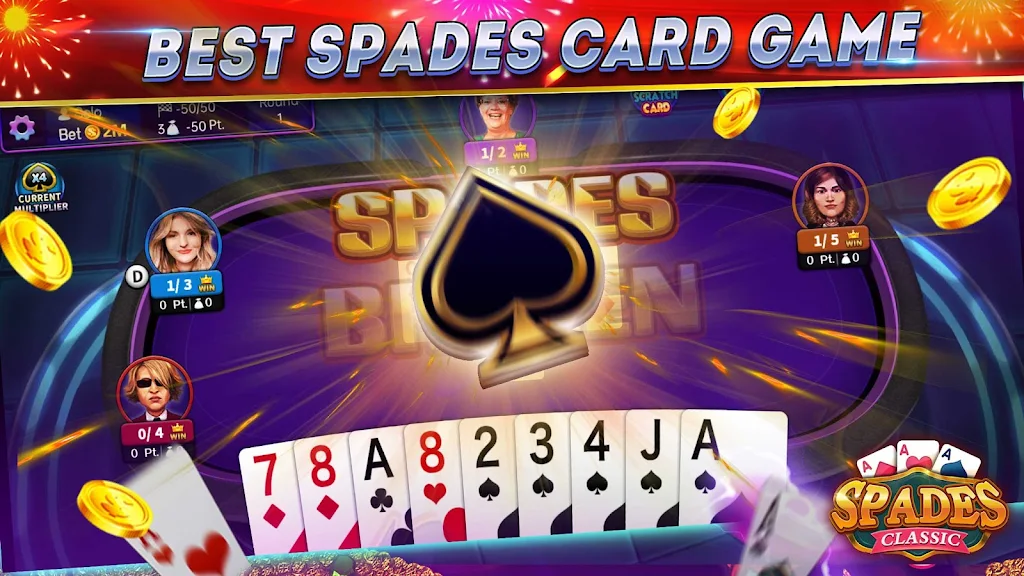 Spades-trò chơi bài trực tuyến Screenshot 2