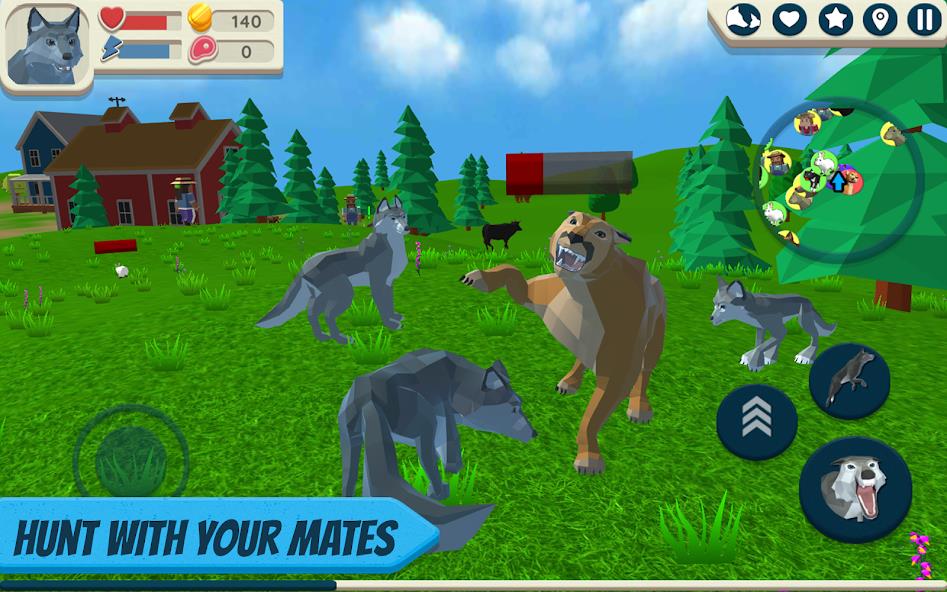 Wolf Simulator: Wild Animals 3 Mod Screenshot 1