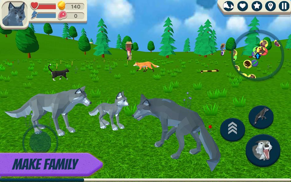 Wolf Simulator: Wild Animals 3 Mod Screenshot 3