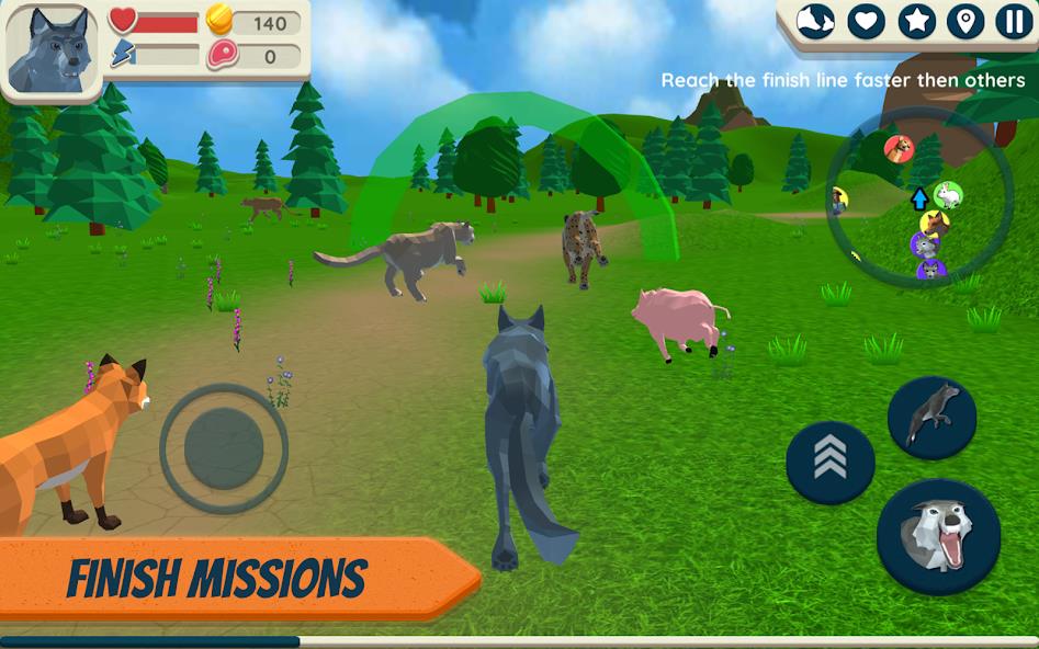 Wolf Simulator: Wild Animals 3 Mod Screenshot 2