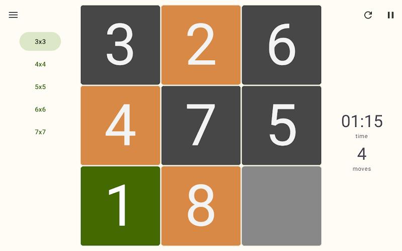 15 Number puzzle sliding game Screenshot 10