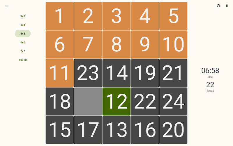 15 Number puzzle sliding game Screenshot 18