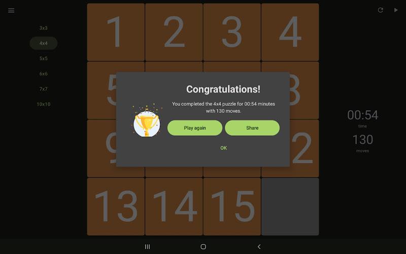 15 Number puzzle sliding game Screenshot 21